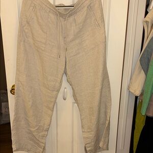 Athleta Women's Cream Straight Leg Pants